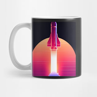 Cyber rocket taking off Mug